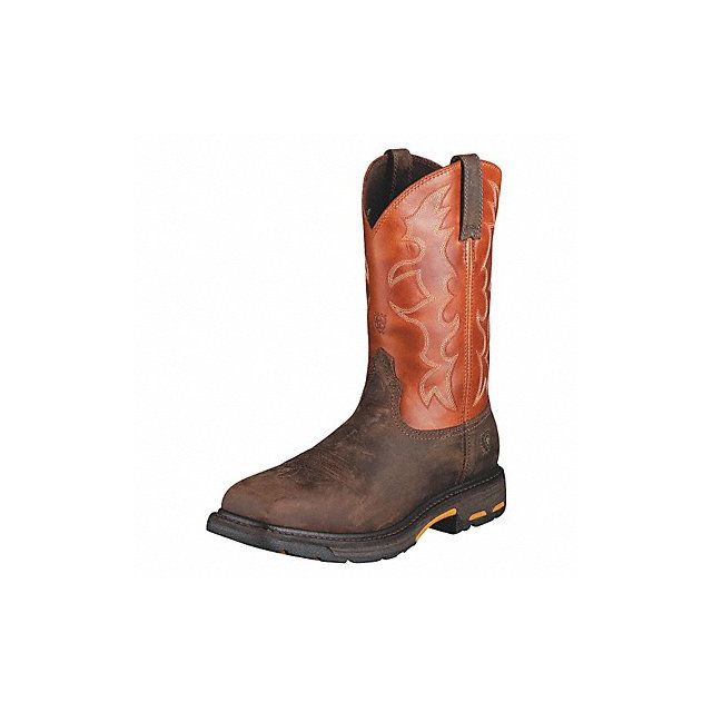 H9518 Western Boot 8-1/2 D Brown Steel PR MPN:10006961