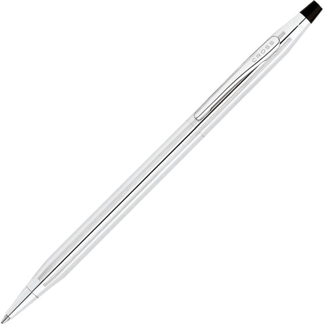 Cross Classic Century Lustrous Chrome Ballpoint Pen, Medium Point, 1.0 mm, Chrome Barrel, Black Ink (Min Order Qty 2) MPN:3502