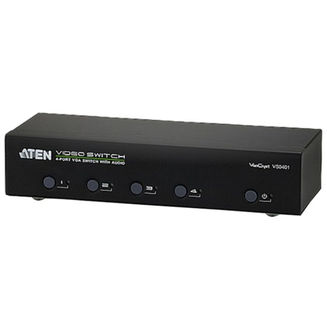 ATEN VanCryst VS0401 - Video/audio switch - 4 x VGA / audio - desktop MPN:VS0401