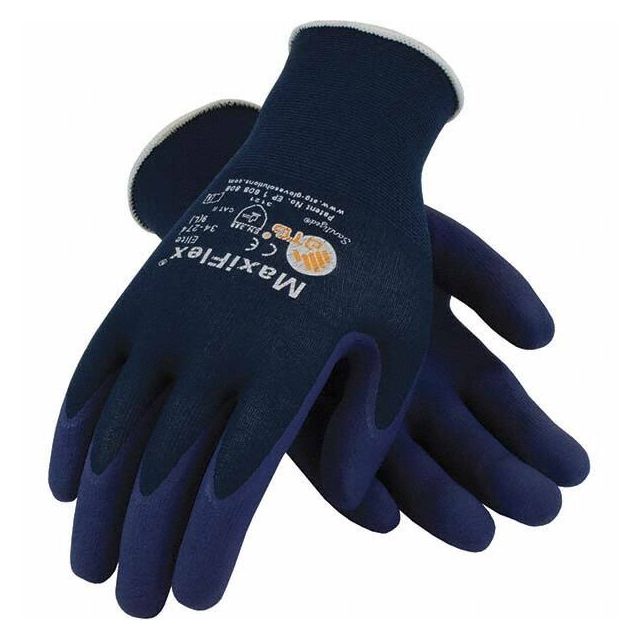 General Purpose Work Gloves: Small, Nitrile Coated, Nylon MPN:34-274/S