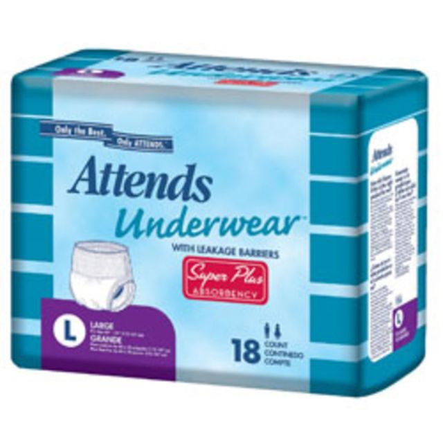Attends Underwear Super Plus Absorbency With Leakage Barriers (Youth/Small, Waist/Hip: 22in-36in, Weight: 80-125 Lb) Pack Of 20 (Min Order Qty 3) MPN:48APP0710