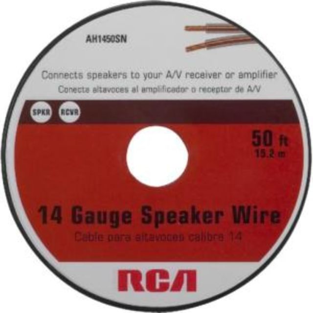 RCA 14-guage Speaker Wire, 50ft (Min Order Qty 3) MPN:AH1450SR