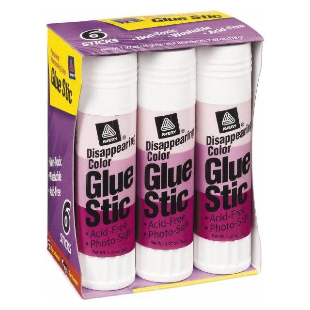 All Purpose Glue: 1.27 oz Stick, Purple MPN:98071