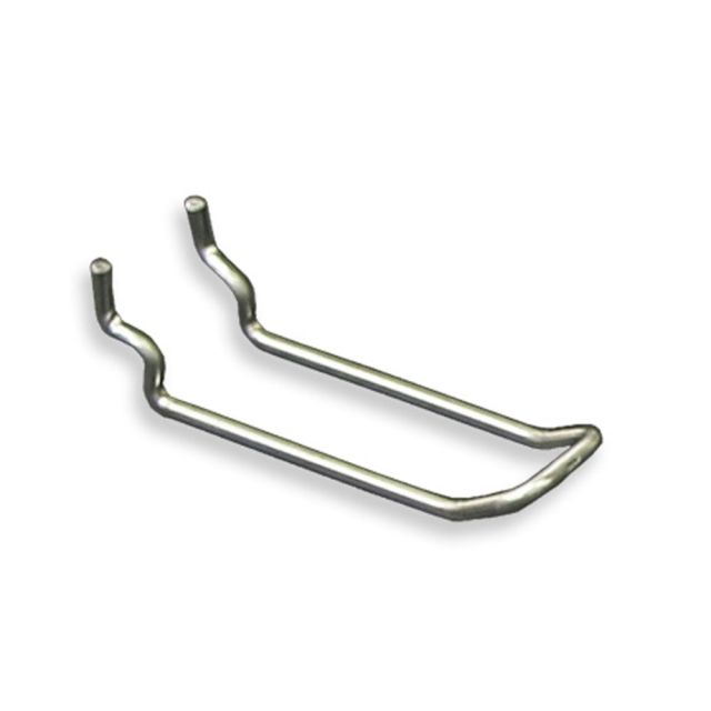 Azar Displays Safety Hooks, 1/8inH x 1inW x 3inD, Silver, Pack Of 50 Hooks (Min Order Qty 2) MPN:701130