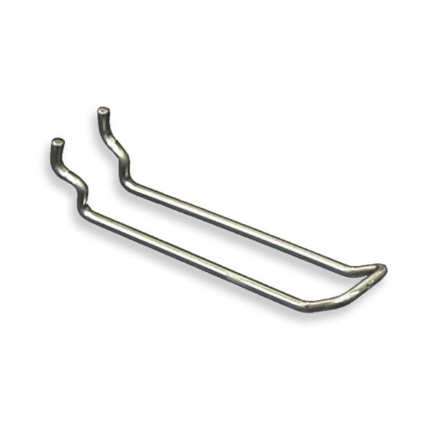 Azar Displays Galvanized Metal Safety Loop Hooks, 4in x 1in, Pack Of 50 Hooks (Min Order Qty 2) MPN:701140