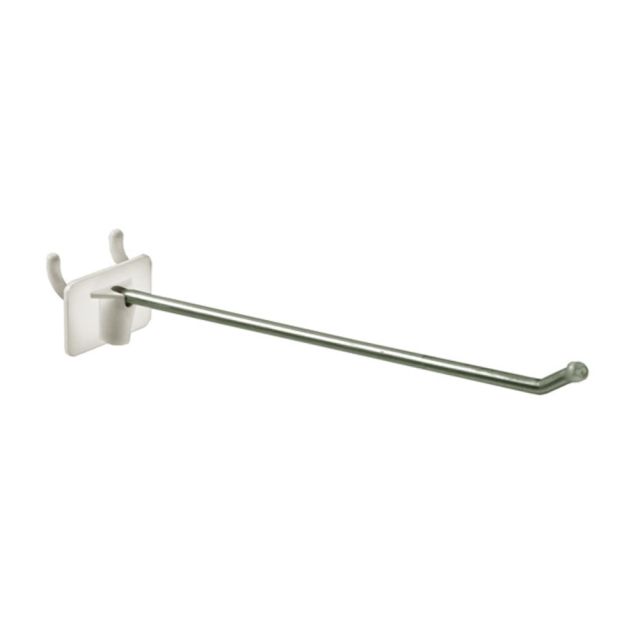 Azar Displays Metal Straight-Entry Hooks For Pegboard And Slatwall Systems, 6in, Pack Of 50 Hooks (Min Order Qty 2) MPN:701206
