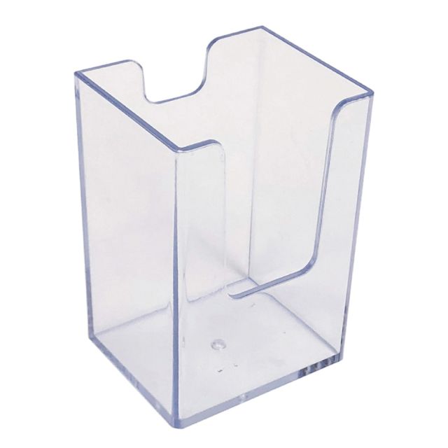 Azar Displays Deep Vertical Business/Gift Card Holders, 3-1/2inH x 2-15/16inW x 1-15/16inD, Clear, Pack Of 10 Holders (Min Order Qty 3) MPN:252019