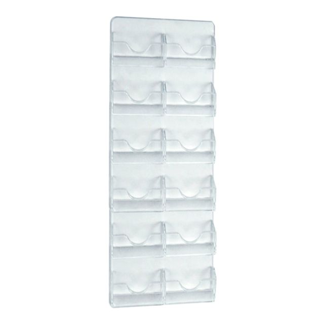 Azar Displays 8-Pocket Wall-Mount Business/Gift Card Holders, 11-7/8inH x 8inW x 1inD, Clear, Pack Of 2 Holders MPN:252080