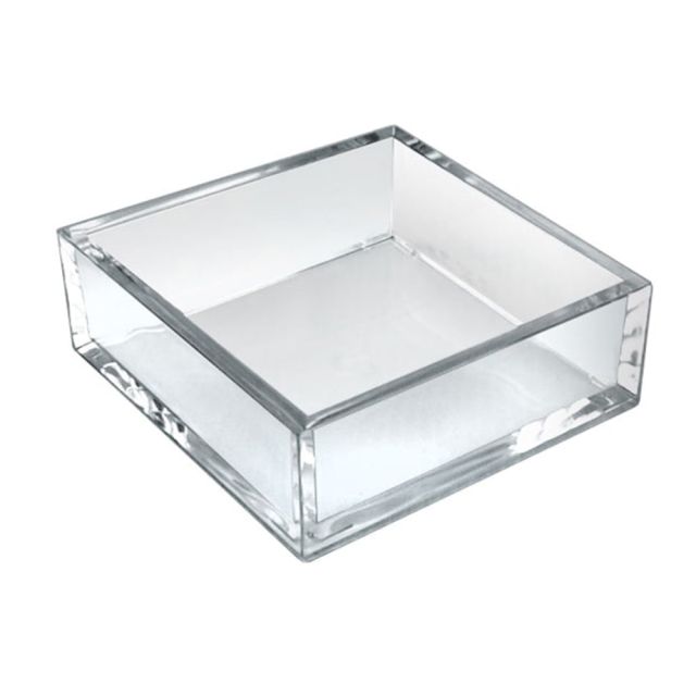 Azar Displays Deluxe Square Trays, 2inH x 5-7/8inW x 5-7/8inD, Clear, Pack Of 4 Trays MPN:556204