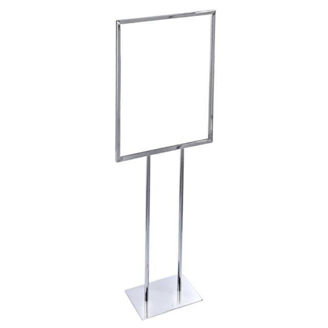 Azar Displays Single-Panel Narrow Floor Easel, Steel, Silver MPN:300702