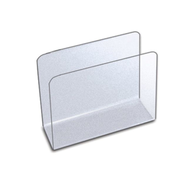 Azar Displays Small Lateral Desk File Holders, 4-1/2inH x 5-3/4inW x 2-1/2inD, Clear, Pack Of 4 File Holders (Min Order Qty 2) MPN:255080