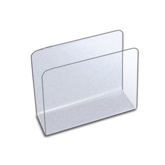 Azar Displays Medium Lateral Desk File Holders, 6-1/2inH x 7-3/4inW x 3-1/2inD, Clear, Pack Of 4 File Holders (Min Order Qty 2) MPN:255082