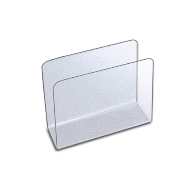 Azar Displays Large Lateral Desk File Holders, 7-1/2inH x 9-3/4inW x 4inD, Clear, Pack Of 4 File Holders MPN:255084