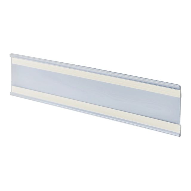 Azar Displays Plastic Adhesive-Back Name Plates, 3in x 11in, Clear, Pack Of 10 Name Plates (Min Order Qty 2) MPN:199612