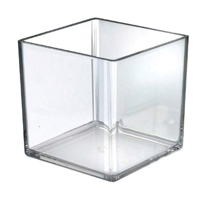 Azar Displays Deluxe Cube Bins, Medium Size, 7in x 7in x 7in, Clear, Pack Of 4 MPN:556307