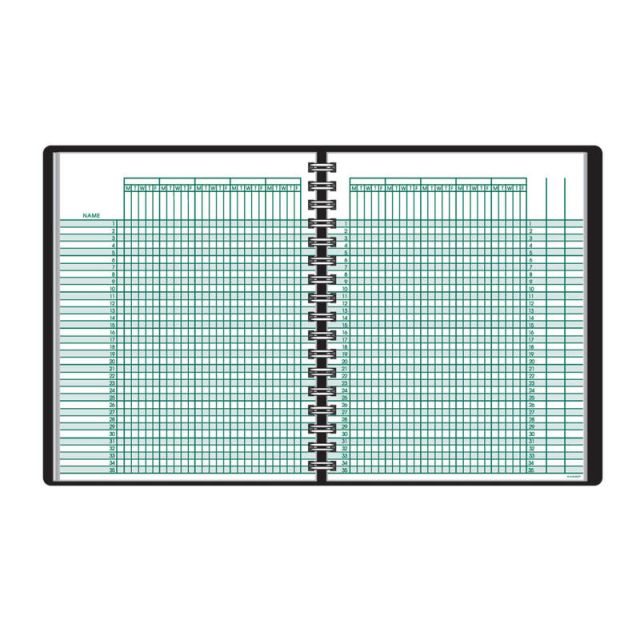 AT-A-GLANCE Undated Class Record Book, 8 1/4in x 10 7/8in, Black (Min Order Qty 6) MPN:8015005