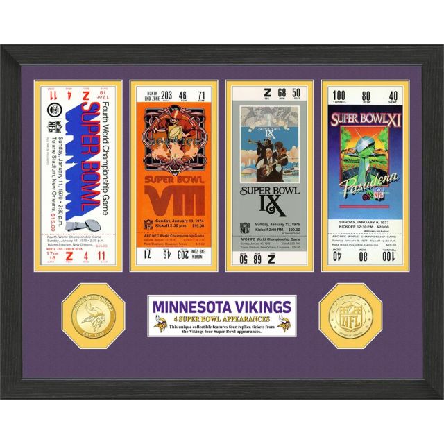 Minnesota Vikings Super Bowl Appearances Ticket Collection MPN:MVSBATK