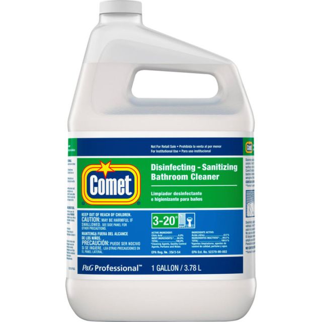 Comet Disinfecting Bathroom Cleaner - Liquid - 128 fl oz (4 quart) - Citrus Scent - 3 / Carton - White PGC22570CT