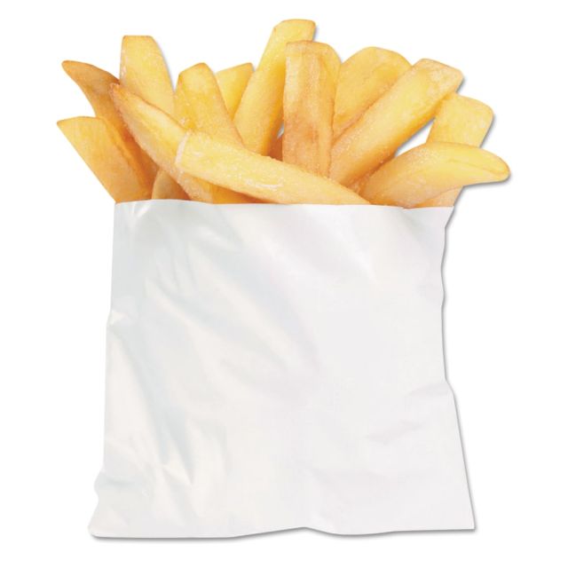 Bagcraft PB3 French Fry Bags, 3 1/2in x 4 1/2in, White, Carton Of 2,000 Bags MPN:450003