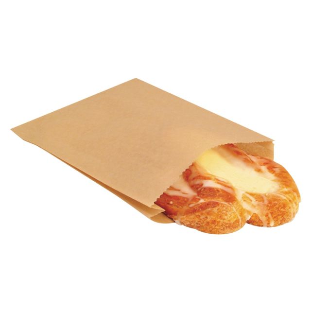 Bagcraft EcoCraft Grease-Resistant Sandwich Bags, 8inH x 6 1/2inW x 1inD, Natural, Carton Of 2,000 Bags MPN:BGC 300100
