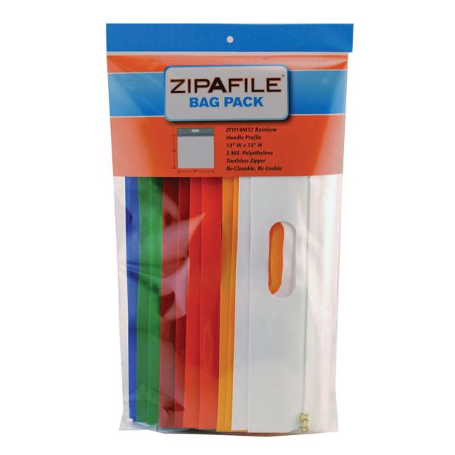Bags of Bags ZIPAFILE Storage Bags, Pack of 12 MPN:BOBZFH14M12