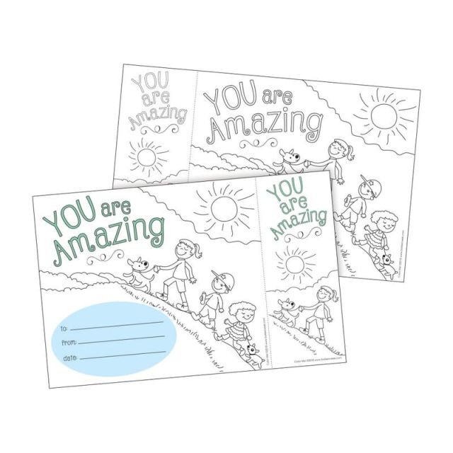 Barker Creek Color Me! Awards And Bookmarks Set, You Are Amazing (Min Order Qty 6) MPN:BC431