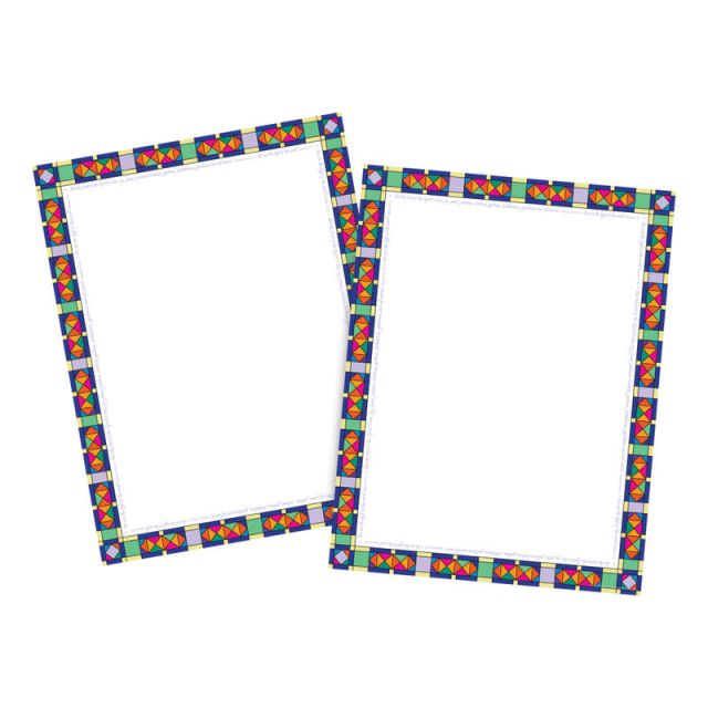 Barker Creek Computer Paper, Letter Paper Size, 60 Lb, Stained Glass, 100 Sheets (Min Order Qty 4) MPN:BC3620
