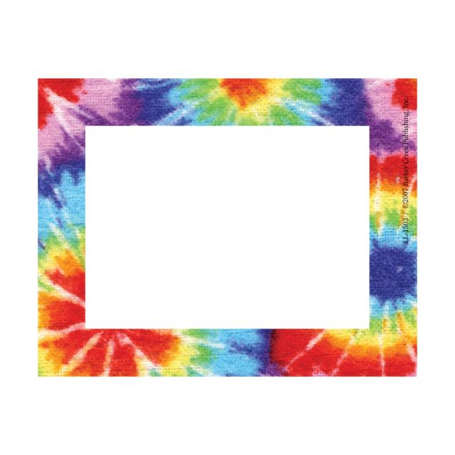 Barker Creek Self-Adhesive Name Badge Labels, 3 1/2in x 2 3/4in, Tie-Dye, Pack Of 45 (Min Order Qty 6) MPN:LL1503