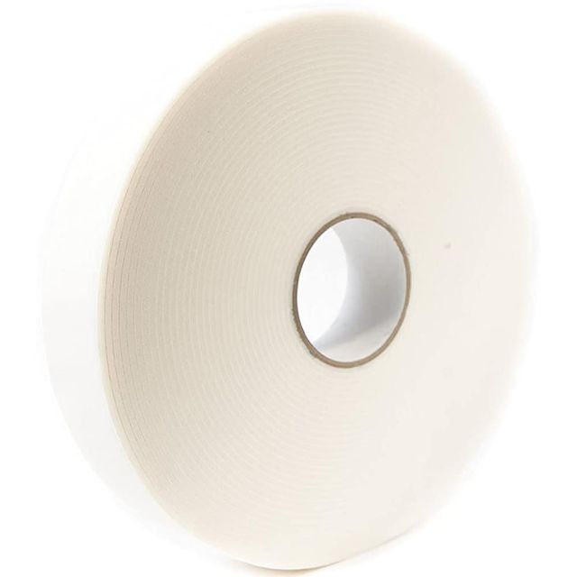 White Double-Sided Polyethylene Foam Tape: 1/2