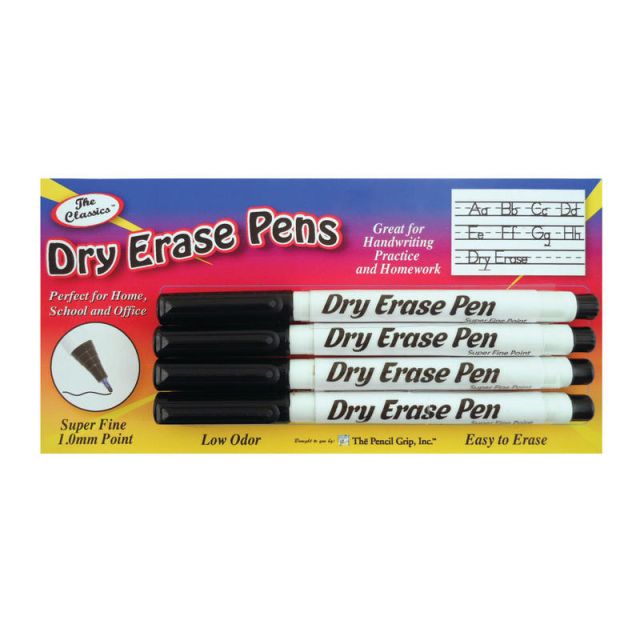 The Pencil Grip Dry-Erase Pens, Fine Point, Black, Case Of 24 (Min Order Qty 2) MPN:TPG380BN