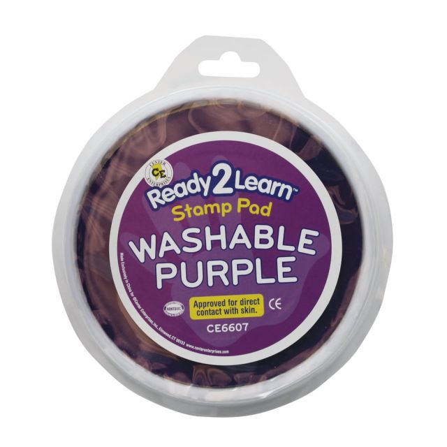 Ready 2 Learn Jumbo Washable Stamp Pad, Purple, Pack of 6 (Min Order Qty 2) MPN:CE-6607BN