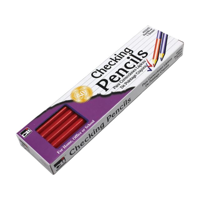 Charles Leonard Checking Pencils, #2 Medium Soft Lead, Red/Blue, 12 Per Box, Pack Of 6 Boxes (Min Order Qty 2) MPN:CHL65045BN