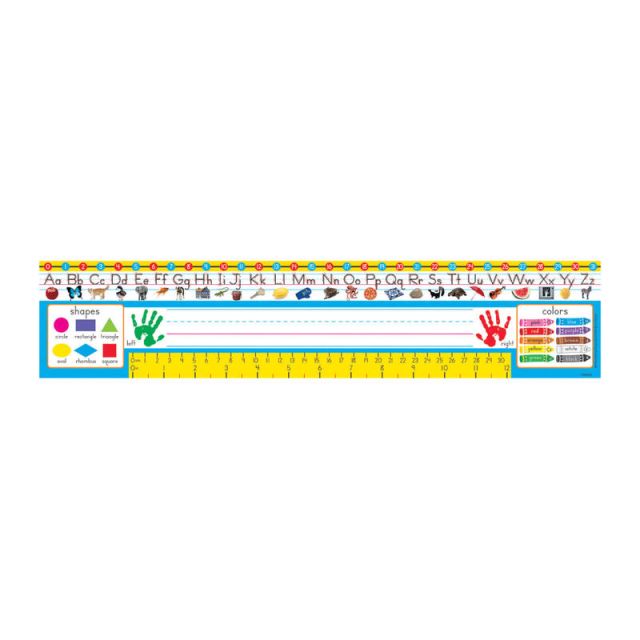 TREND Desk Toppers Reference Name Plates, Zaner-Bloser, 3 3/4in x 18in, Grades Pre-K-1, 36 Plates Per Pack, Set Of 3 Packs (Min Order Qty 2) MPN:T-69401BN