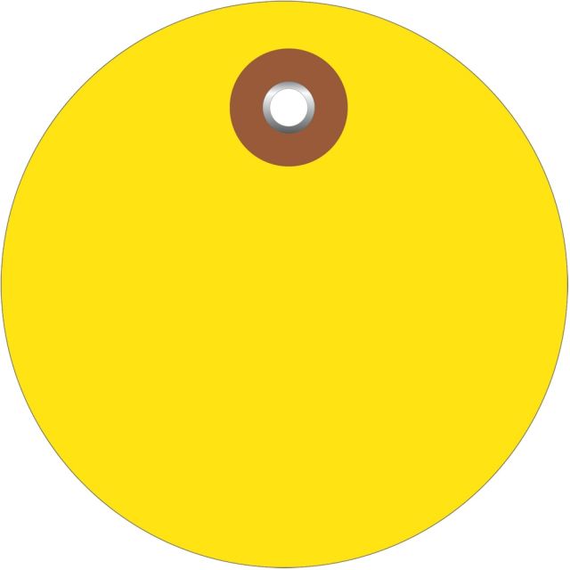 Office Depot Brand Plastic Circle Tags, 2in, Yellow, G26066