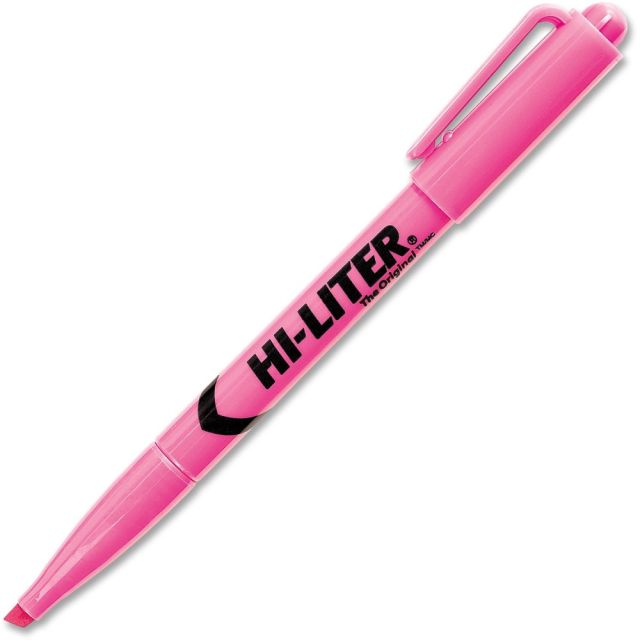 Avery Pen Style Fluorescent Highlighters, Chisel Marker Point, Fluorescent Pink, Pack Of 12 (Min Order Qty 6) MPN:23592