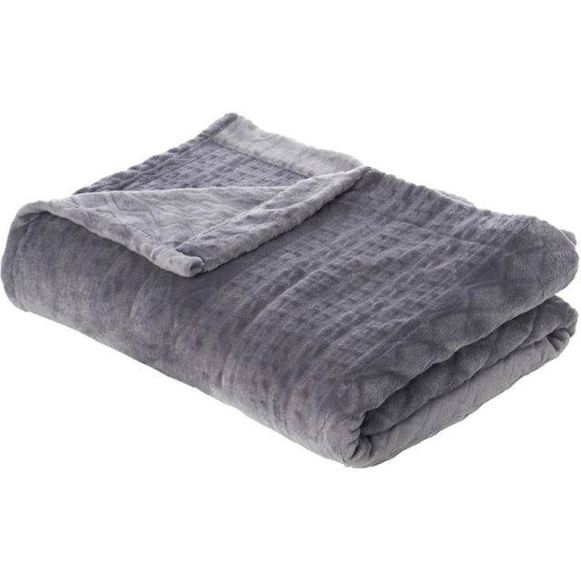 Pure Enrichment PureRelief Radiance Deluxe Heated Blanket, Twin Size, Gray MPN:PEHBKT-G-T