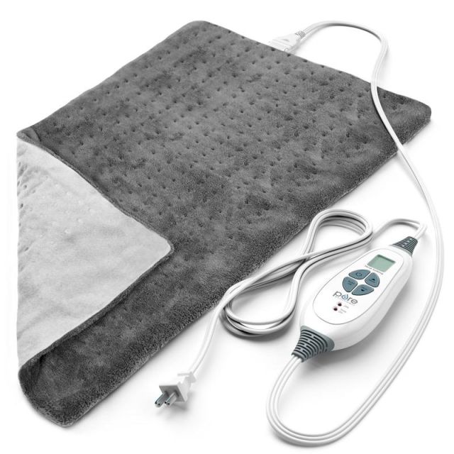 Pure Enrichment PureRelief XL King Size Heating Pad, 23-1/2in x 11-1/2in, Charcoal Gray (Min Order Qty 2) MPN:PEHPAD24-G