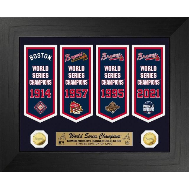 Atlanta Braves 4-Time World Series Champions Deluxe Banner Collection MPN:PHOTO16599K