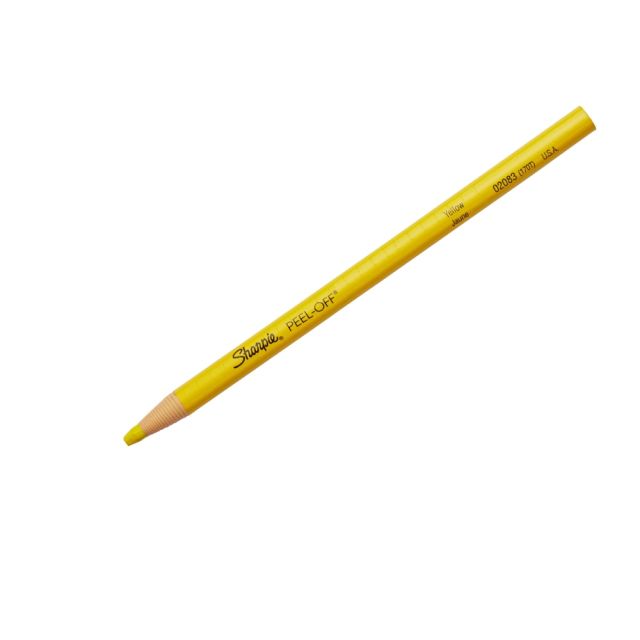 Sharpie Peel-Off China Markers, Yellow, Pack Of 12 (Min Order Qty 6) MPN:2083