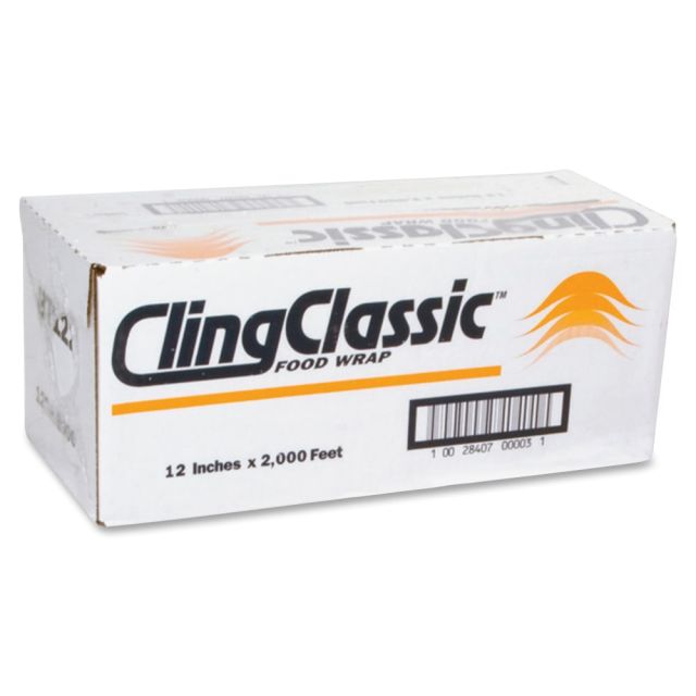 Webster Cling Classic Food Wrap - 12in Width x 2000 ft Length - Polyvinyl Chloride (PVC) - Clear (Min Order Qty 4) MPN:30550200