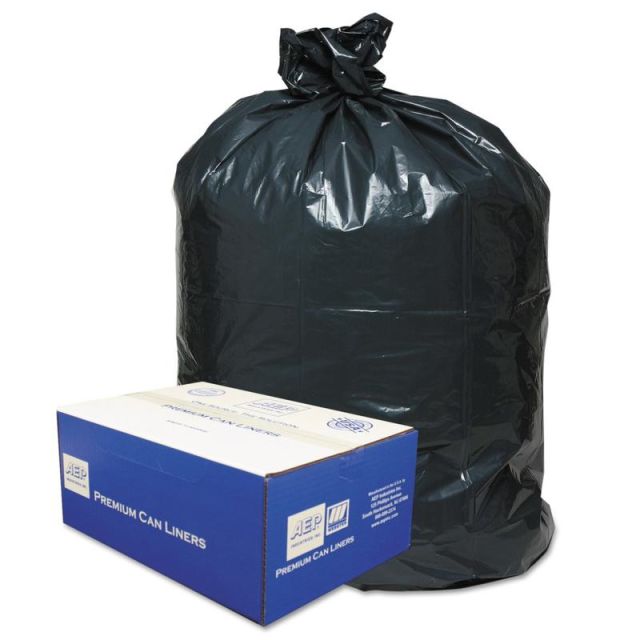 Classic 2-Ply 0.63-mil Low-Density Trash Can Liners, 40 - 45 Gallons, 46in x 40in, Black, Pack Of 250 Liners MPN:WEBB48