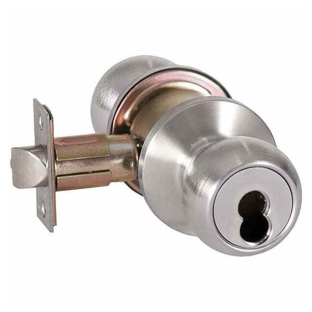 Knob Locksets, Cylinder Type: Tumbler , Type: Storeroom , Door Thickness: 1 3/8 - 2 , Material: Brass , Finish/Coating: Satin Chrome, Satin Chrome  MPN:8K37D4CS3626