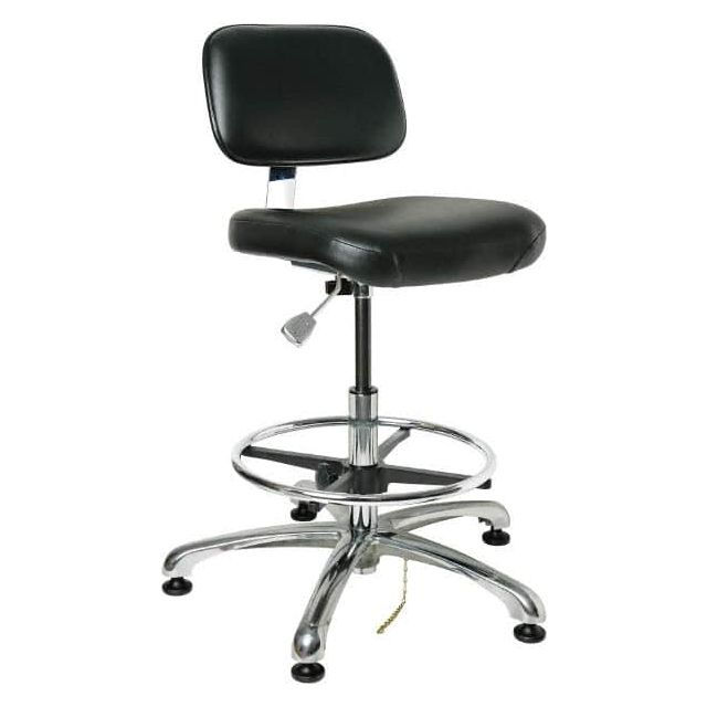 Task Chair: ESD Vinyl, Adjustable Height, Black MPN:8350-V-BLK