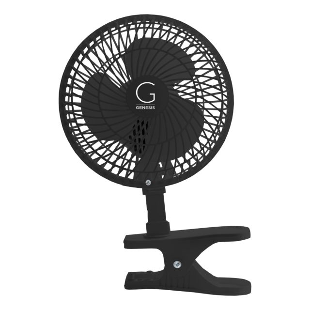Genesis 6in Max Breeze Clip Fan With Attachable Tabletop Base, 10inH x 5inW x 5inD, Black (Min Order Qty 3) MPN:A1CLIPFANBLACK