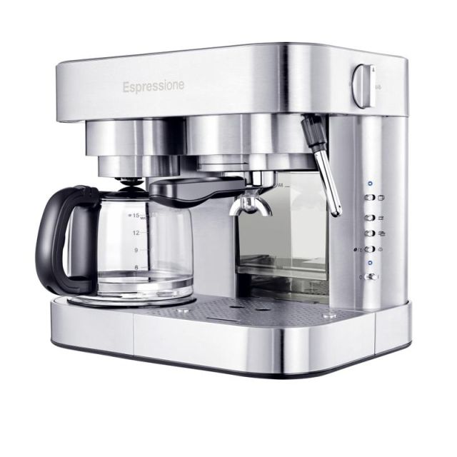 Espressione 10-Cup Combination Pump Espresso Machine, Stainless Steel MPN:EM-1040