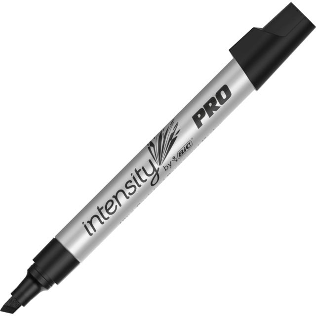 BIC Pro Chisel Tip Intensity Permanent Marker - Medium Marker Point - Chisel Marker Point Style - Metal Tip - 1 Dozen (Min Order Qty 2) MPN:PMIT11BK