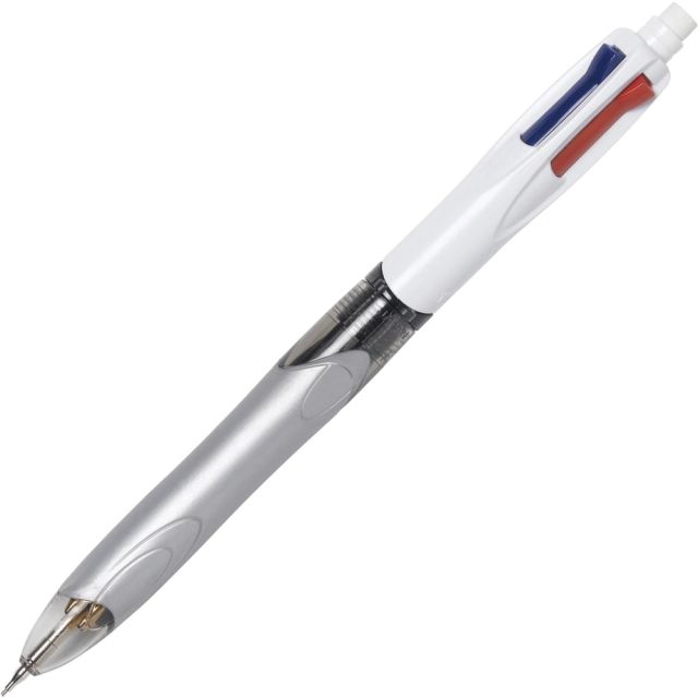 BIC 4-Color Pen/Pencil, #2HB Pencil Lead, 0.7 mm Medium Point, White/Gray/Black Barrel, Black/Blue/Red Ink (Min Order Qty 11) MPN:MMLP1AST