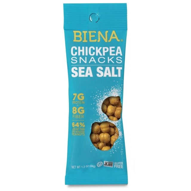 Biena Sea Salt Chickpea Snacks, 1.2 Oz Bags, 10 Bags Per Pack, Case Of 2 Packs MPN:857597003774