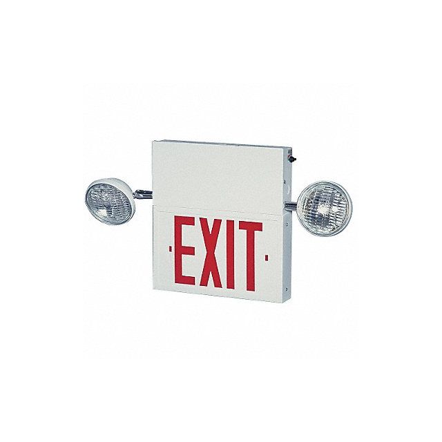 Exit Sign w/Emergency Lights 8W Grn MPN:2COM1GWW