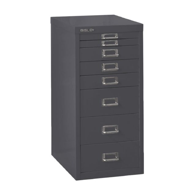 Bisley 15inD Vertical 8-Drawer Storage Cabinet, Metal, Charcoal MPN:MD8-CH